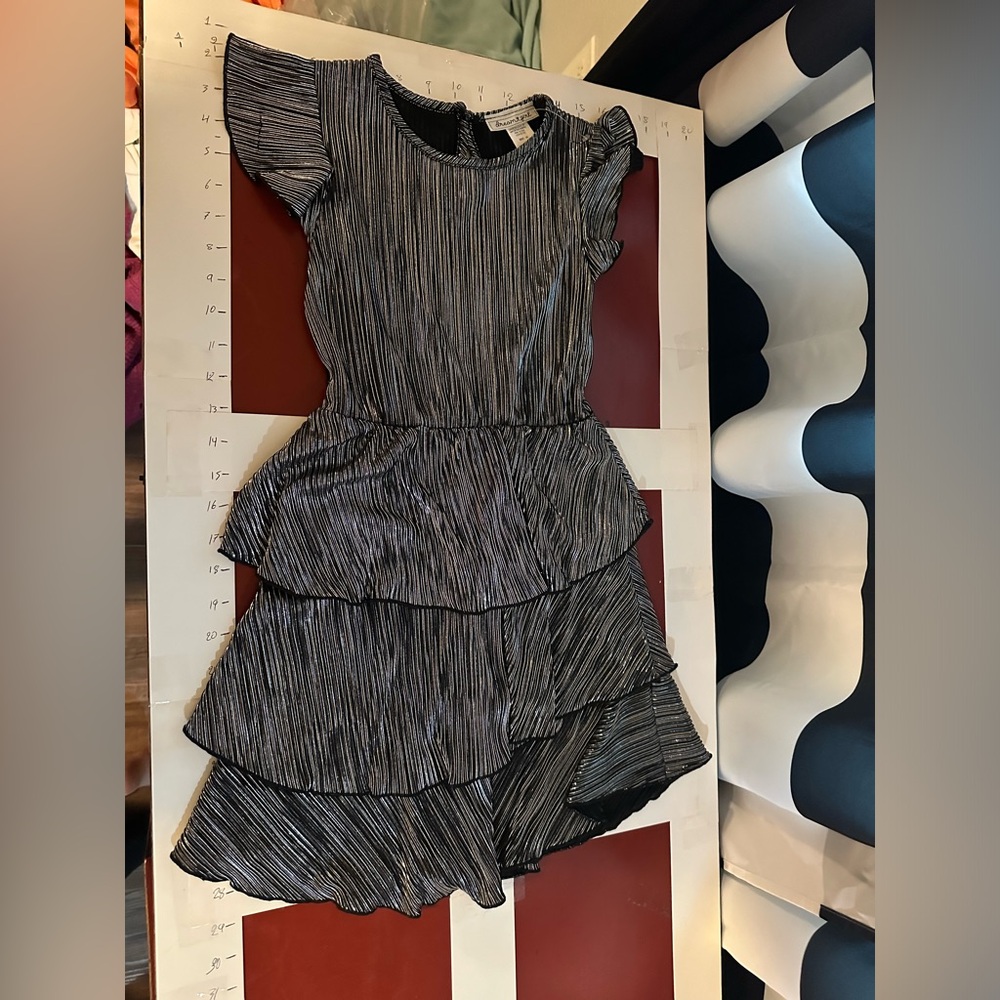 Dreamgirl Metallic Striped Dress